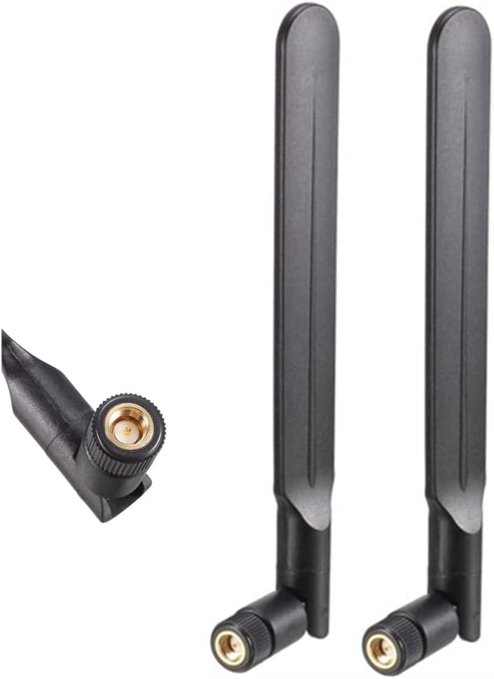 2-Pack 4G LTE Antenna 10dBi SMA Male （Inner pin Cellular Antenna for 4G LTE Wireless CPE Router Hotspot Cellular Gateway Industrial IoT Router Trail Camera Game Camera Outdoor Security Camera